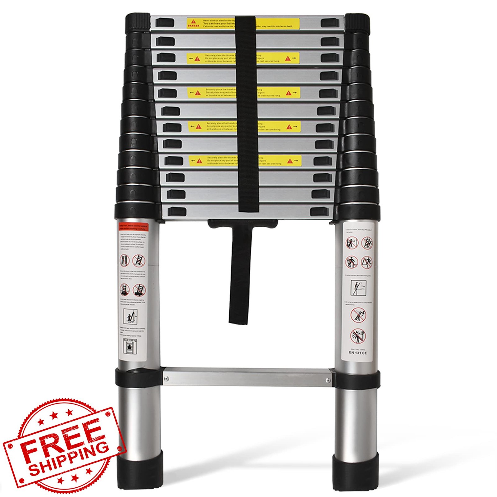 LiGuVCY 12.5 FT Telescoping Extension Ladder gallery