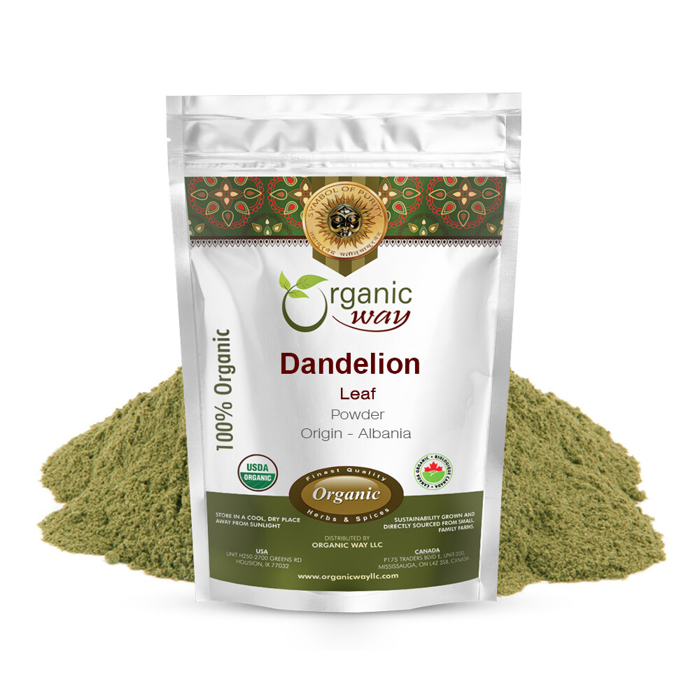 Organic Way Dandelion Leaf Powder - Herbal Tea| Organic, Kosher & USDA Certified gallery