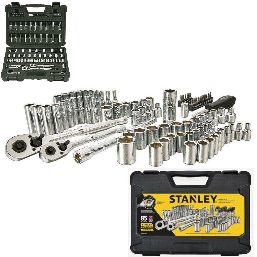 SAE Metric Mechanics Tool Set 85-Piece Ratchet & Socket Sets 1/4 in. and 3/8 in gallery