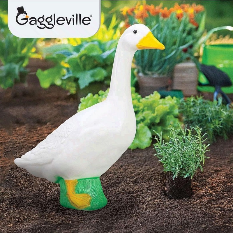 Fox Valley Traders Gaggleville 23" Large White Goose Plastic Garden Figurine gallery