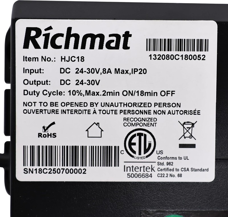 Richmat Adjustable Bed HJC18 Control Box + Paired Remote Control, Head & Foot gallery