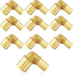 20PCS PEX 1/2″ x 3/4″ Pex Reducing Elbow Brass Crimp Fittings Barb LEAD FREE