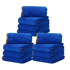 Large Microfiber Car Drying Towels Super Absorbent Scratch Free 16 “x 24” Blue