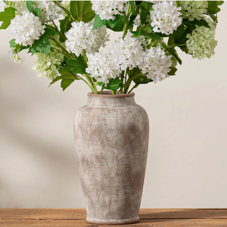 Ceramic Rustic Vase, 11 Inch Large Flower Vase Tall Farmhouse Decorative Vase... gallery