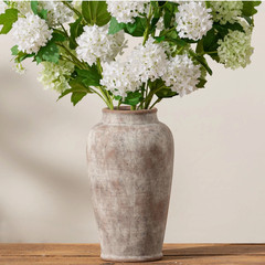 Ceramic Rustic Vase, 11 Inch Large Flower Vase Tall Farmhouse Decorative Vase…