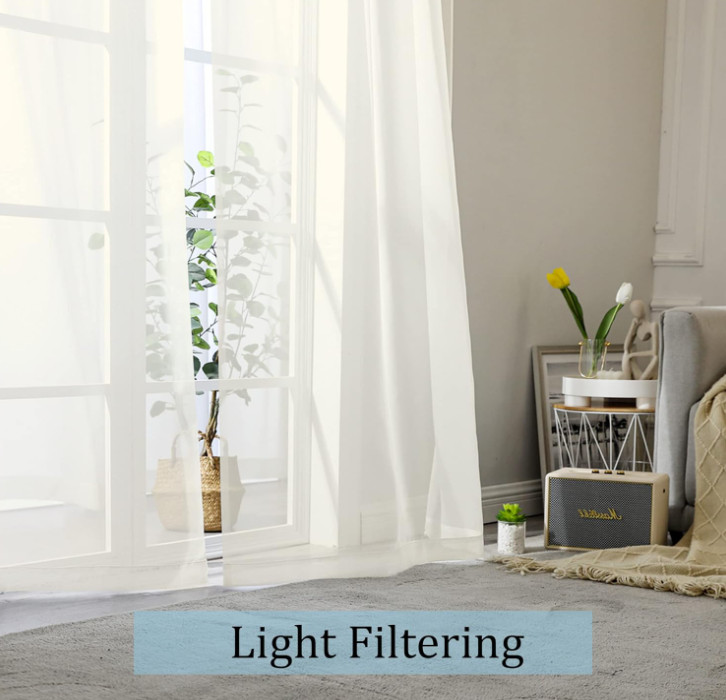 2pcs, Sheer voile Window Elegance Curtains drape treatment Each 42" W x 84" L gallery