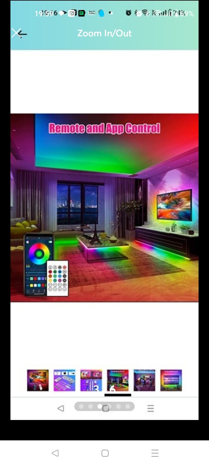 maylit ICRGB TV LED Backlight, 10ft Bluetooth LED Lights for TV 65-75in, 6Pcs... gallery