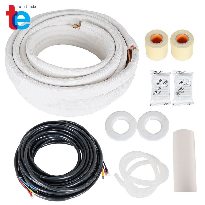 Professional 50ft Mini Split Installation Kit - 1/4" & 3/8" Copper Lineset gallery