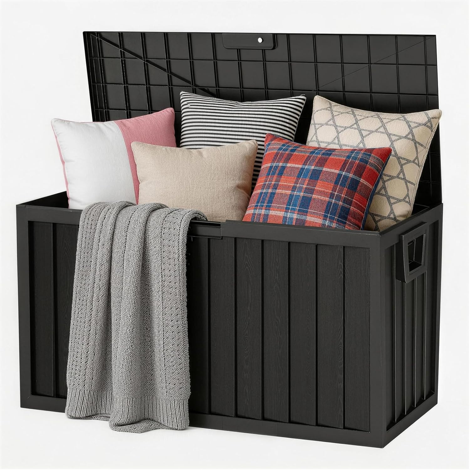 75 Gallon Outdoor Storage Box Waterproof,350Lbs Lockable Patio Storage Box for P gallery