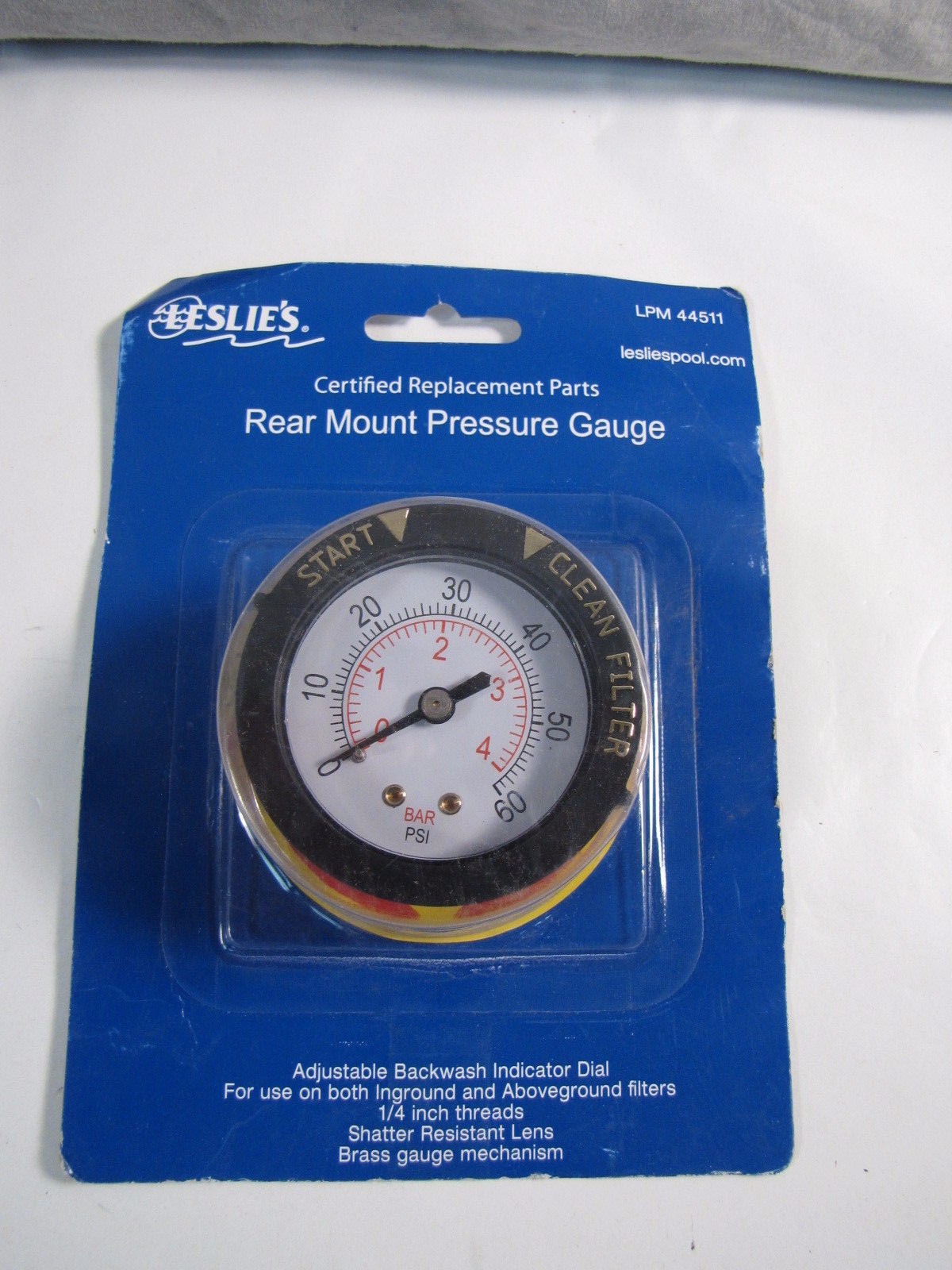 Leslie LPM 44511 Rear Mount Pressure Gauge 1/4" Thread NEW gallery