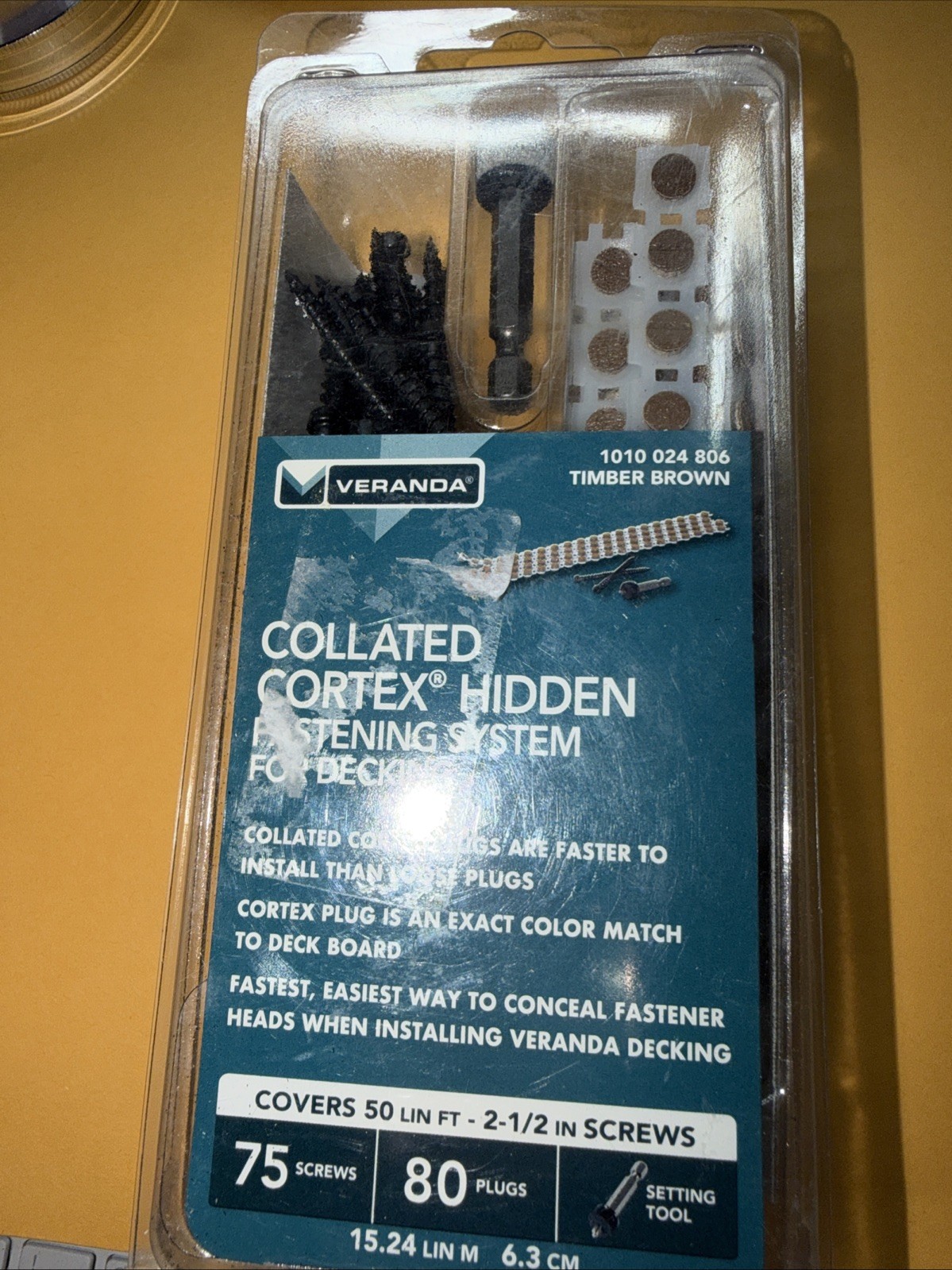 Veranda Collated Cortex Hidden Fastening Deck Screws Steel 2-1/2 in 75 (1 Pack) gallery