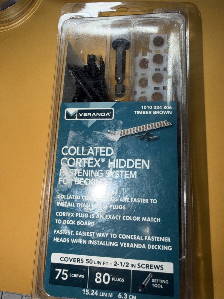 Veranda Collated Cortex Hidden Fastening Deck Screws Steel 2-1/2 in 75 (1 Pack)