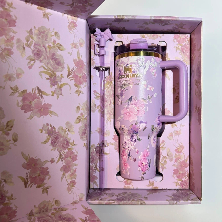 Stanley Love Shack Fancy Quencher - Happy Thoughts Rosa Beaux Purple 40 oz gallery