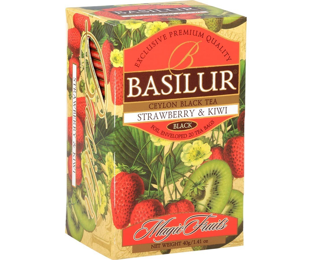 Basilur Strawberry and Kiwi Premium Ceylon Tea 20 Tea Bags gallery