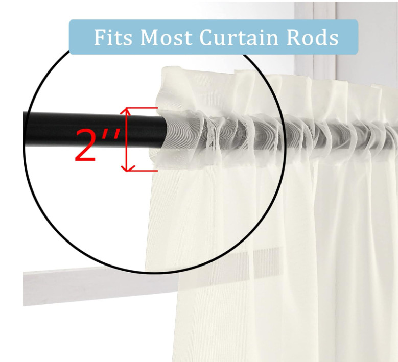 2pcs, Sheer voile Window Elegance Curtains drape treatment Each 42" W x 84" L gallery