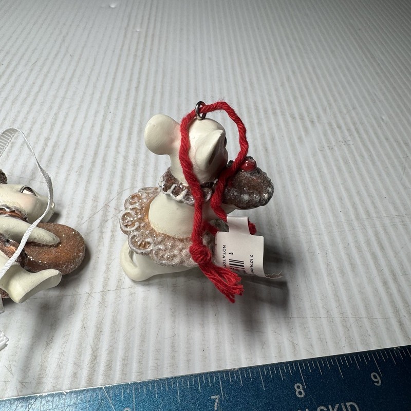 Gingerbread Baking Mice Mouse with Cake and Cookie Ornaments 3 Assorted, Mult... gallery