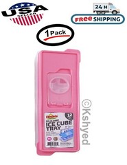 12 Molds Square Sillicone Ice Cube Tray W/Lid BPA FREE AST Color (1 Pack) – New