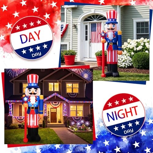 5 ft Independence Day Inflatable Nutcracker Outdoor Decoration, Giant Blow up gallery