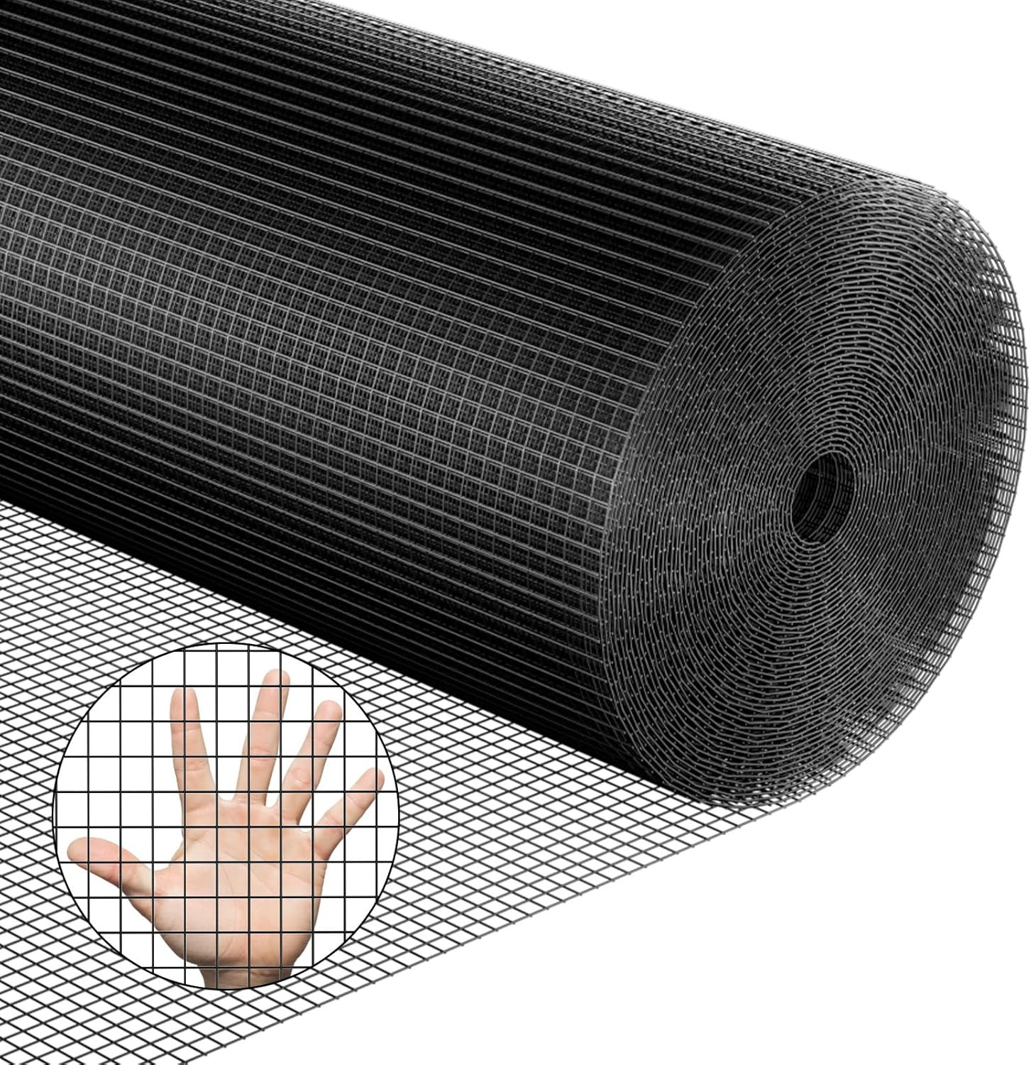 Black Hardware Cloth 48''X100' 1/2 Inch 16 Gauge Vinyl Coated Welded Wire Mesh R gallery