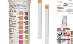 pH 1-14 Wide Range Test Strips [Moisture-Proof Vial of 100 Strips] Made in USA