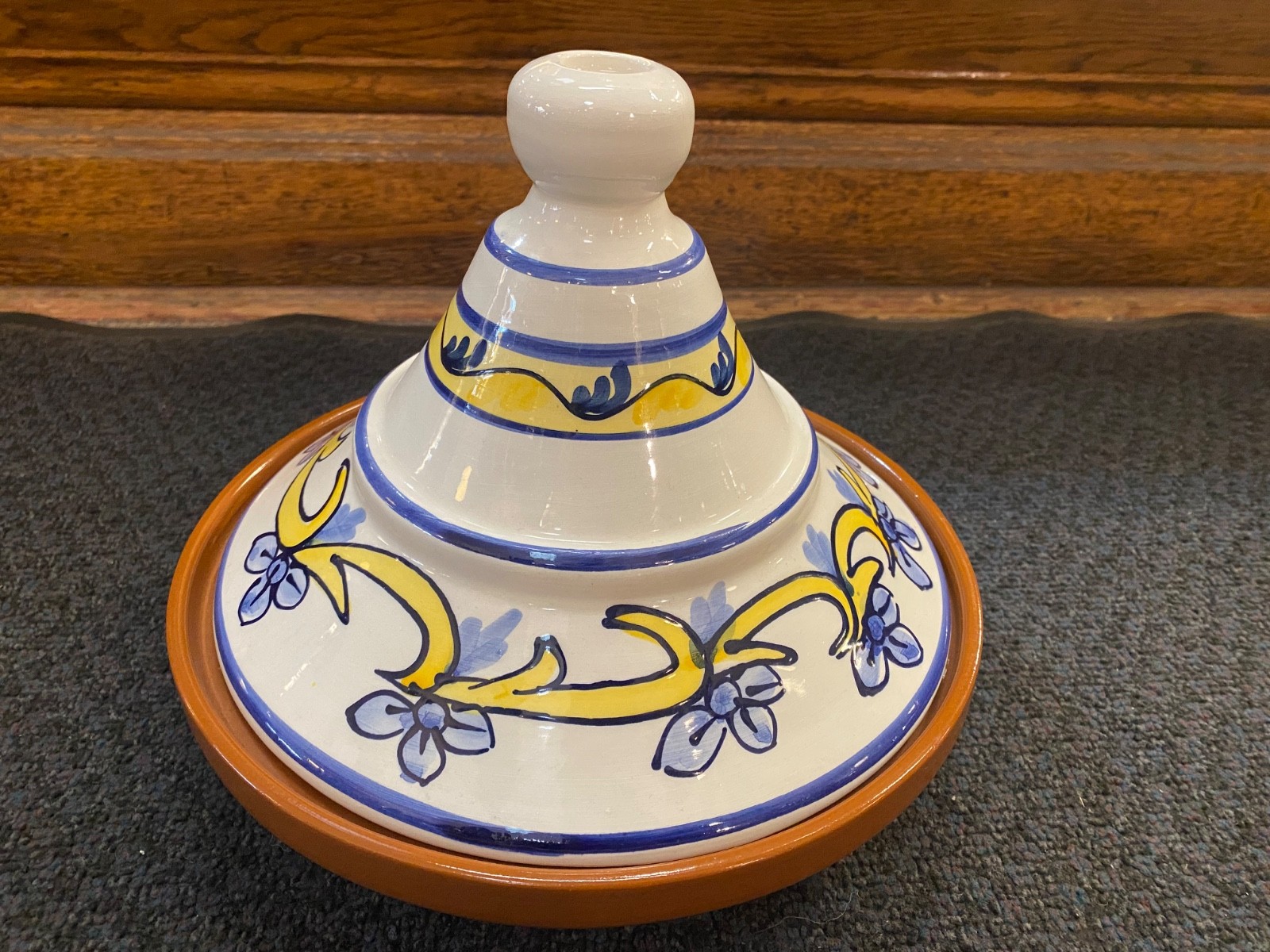 Moroccan Tajine Tagine Cooking Vessel Ceramic Terra Cotta Pot 10.5” gallery