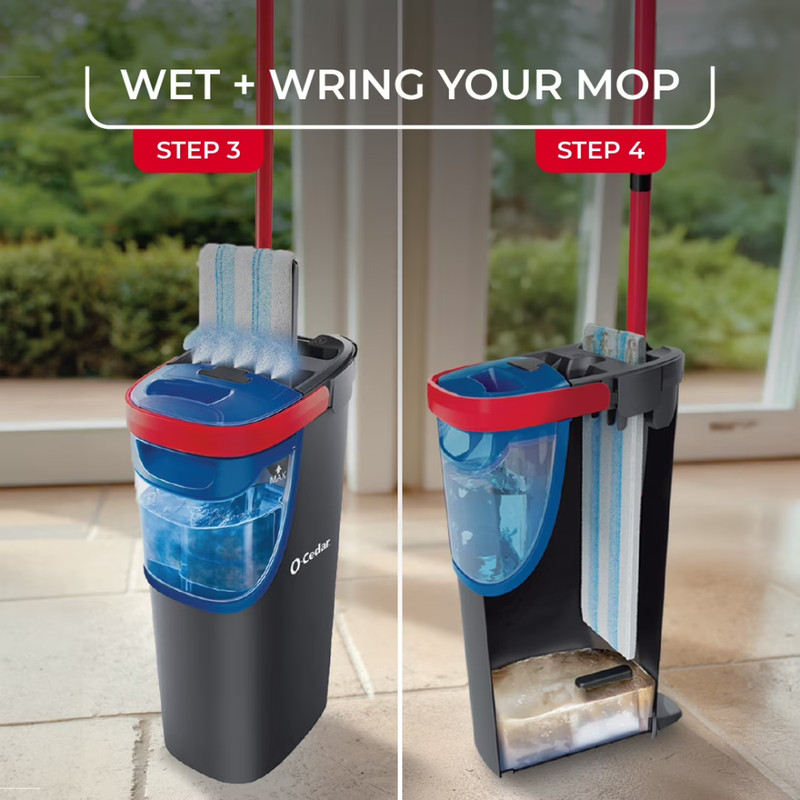 O-Cedar H2prO Flat Mop System, Dual-Tank Clean/Dirty Water Separation,Microfiber gallery