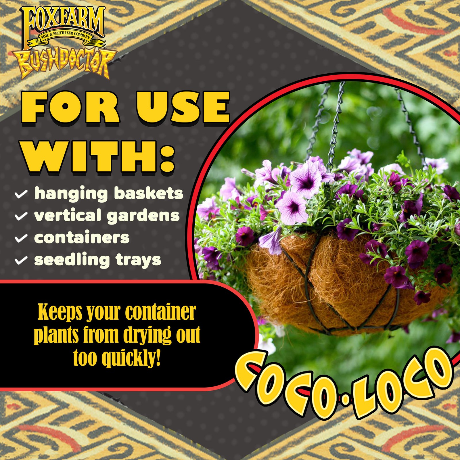 FoxFarm (#FX14100) Coco Loco Flower/Plant Potting Mix, 2 Cubic Feet, Pack of 10 gallery