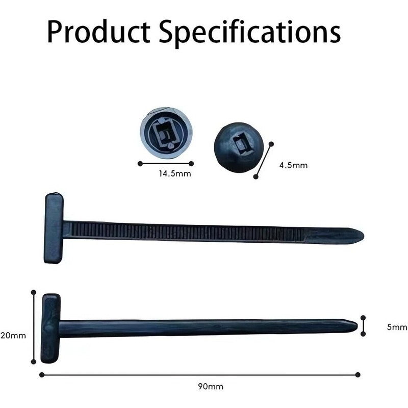 Nylon Universal Cable Tie Buckle Self-Locking Nylon Zip Ties Holder NEW gallery