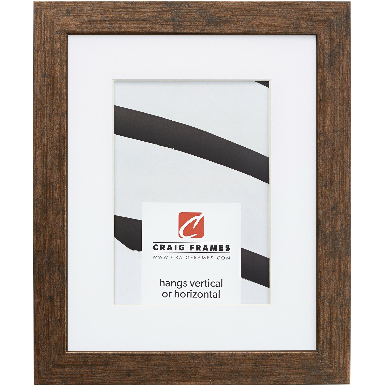 Craig Frames Essentials, 1" Wide Rustic Copper Picture Frame With a Mat gallery