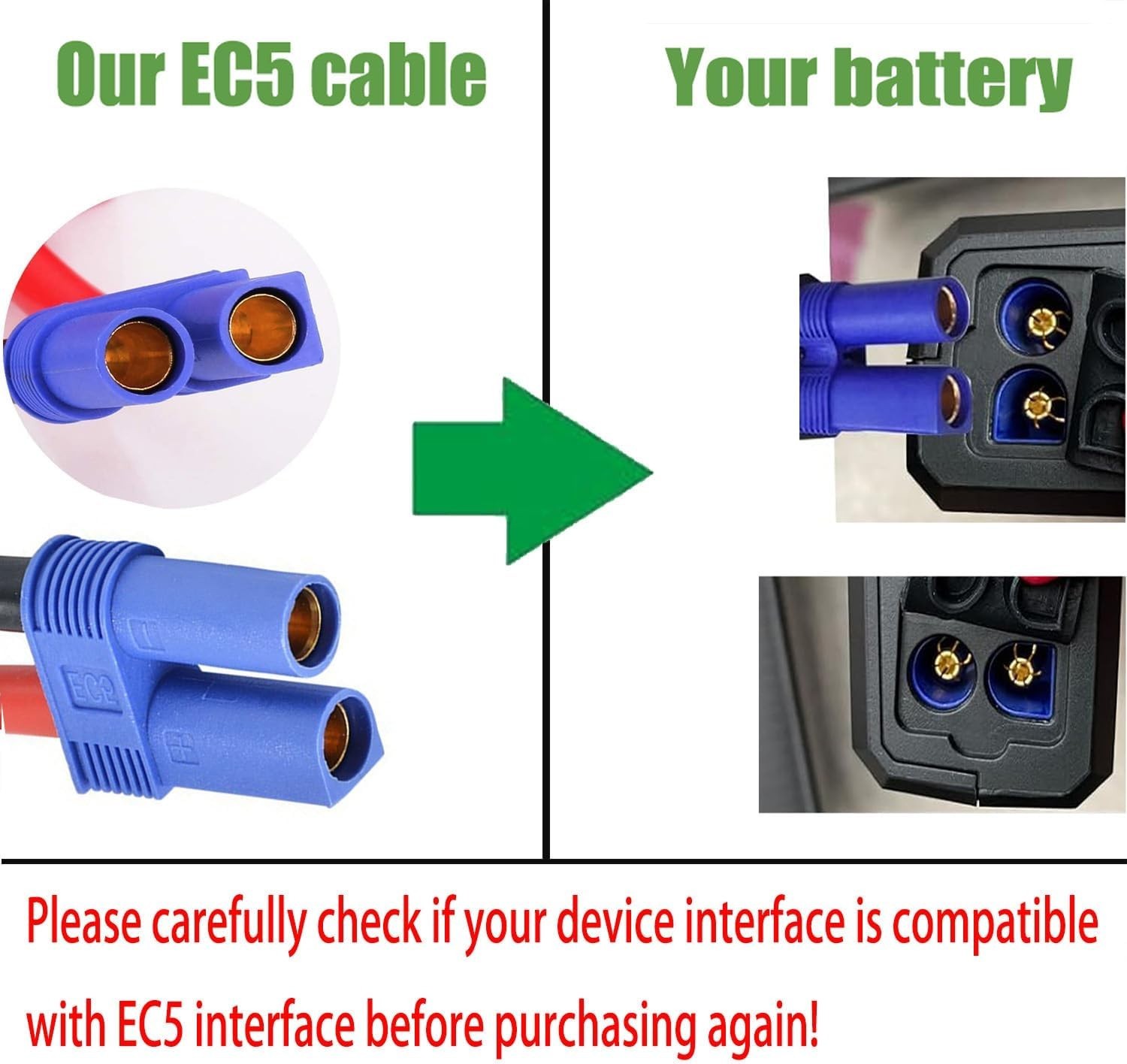 Jumper Adapter Battery Starting Cable Alligator Clamp to EC5 Starting Cable,12V gallery