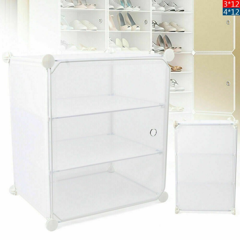 12-Tier Shoe Rack Organizer Stackable Closet 96 Pairs Shoe Box Storage Cabinet gallery