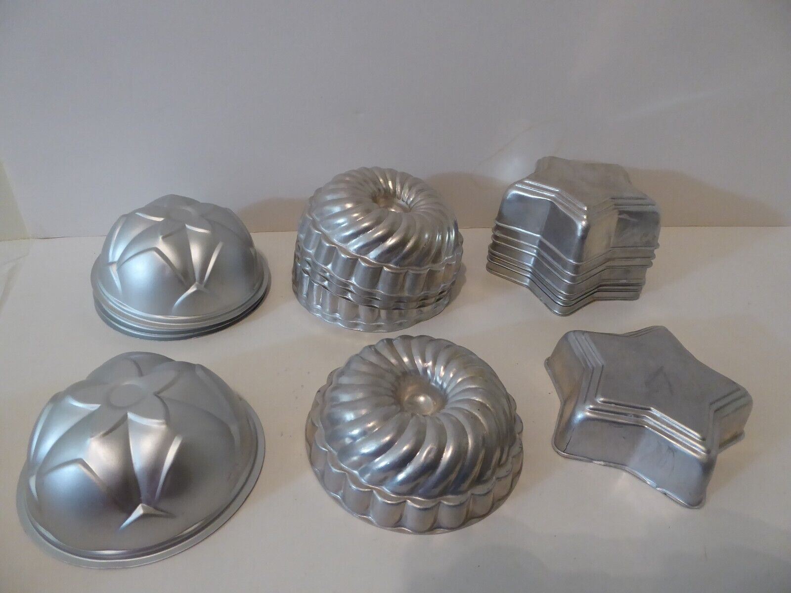 Aluminum Mini (18) Individual Jello, Gelatin/Cake/Tart Molds, Asst. Shapes (S2 gallery