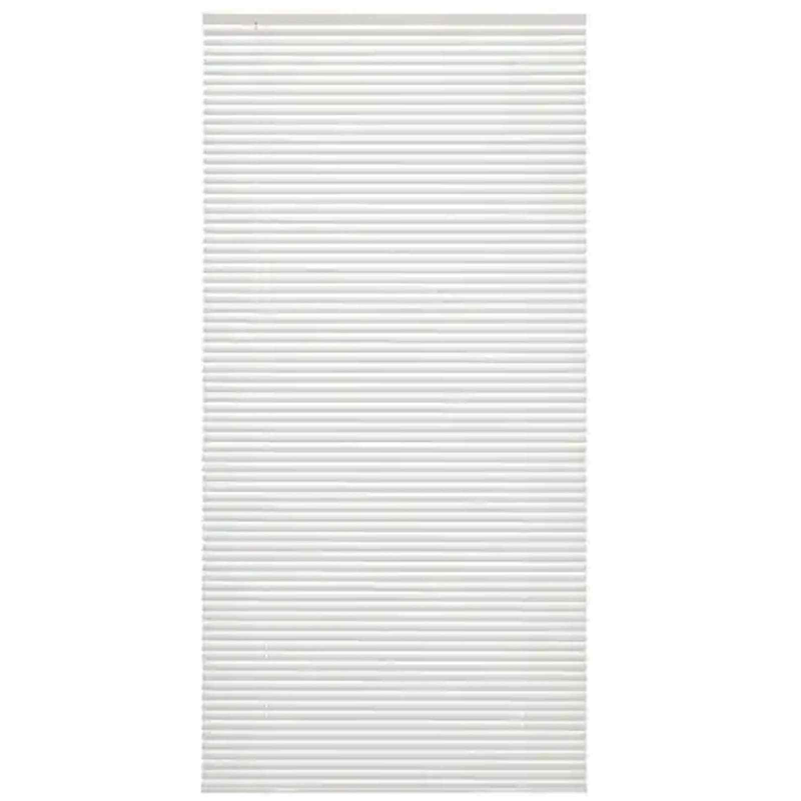 White Cordless Light Filtering 1 in. Slats Vinyl Mini Blind - 29"W x 64"L gallery