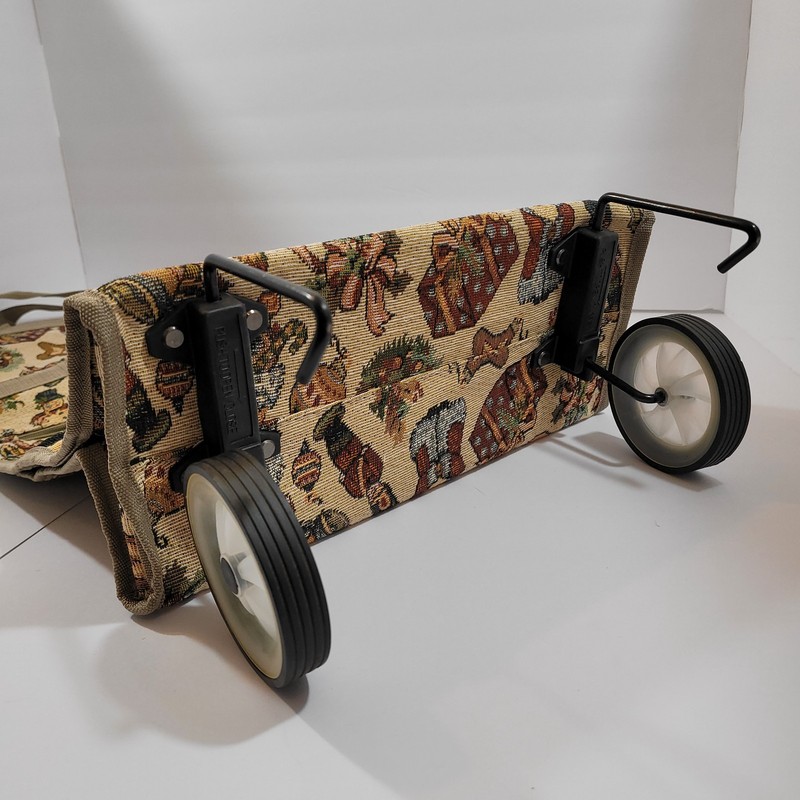 Christmas Pattern Package Tote Portable Canvas Foldable Wheeled 24x14x6 gallery