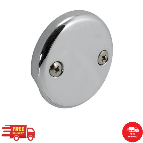 Universal 2-Hole Chrome Overflow Faceplate gallery