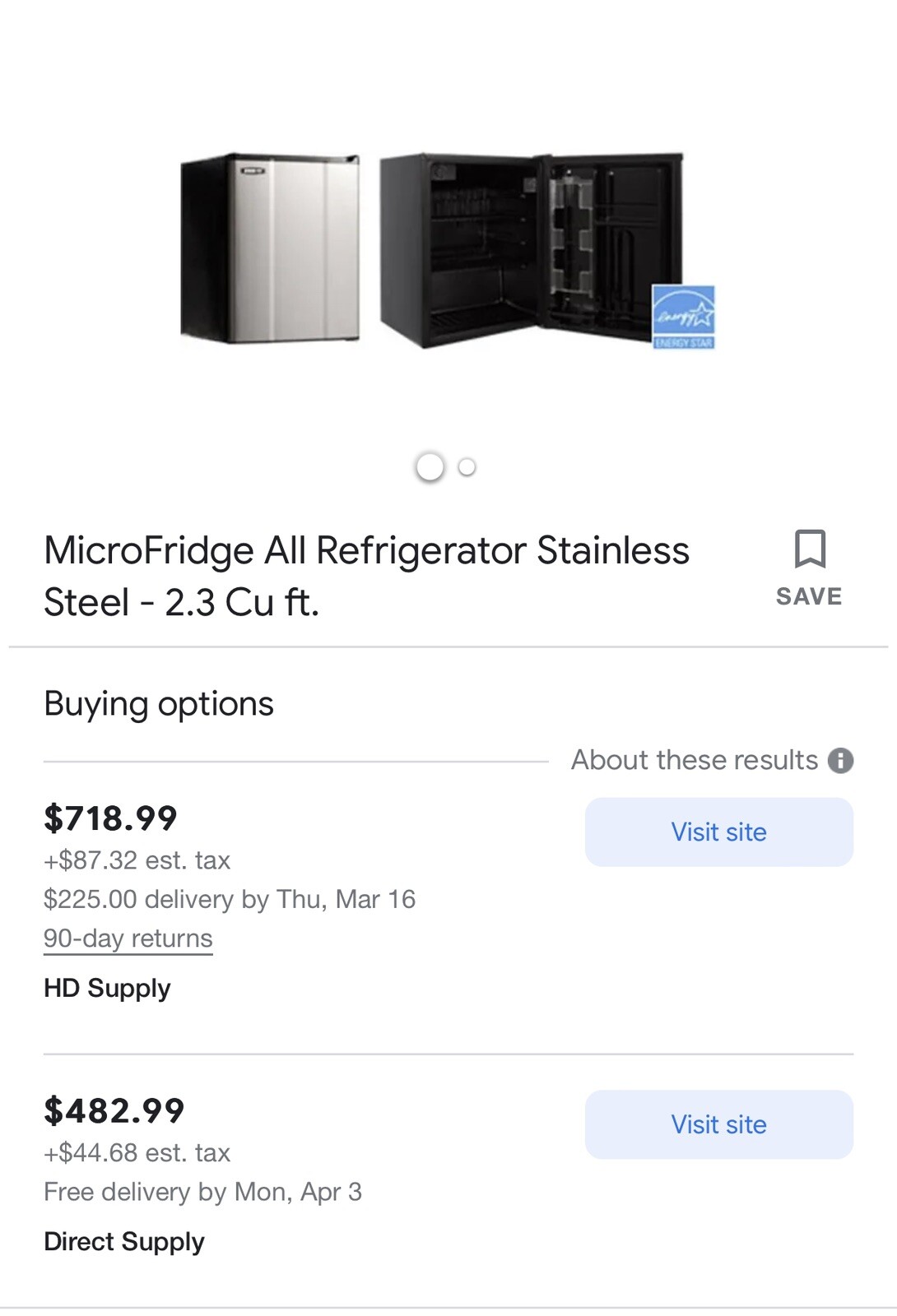Microfridge 2.3Mf4r Compact Refrigerator, Black, 19-53/64In D, 2.3Cu Ft gallery