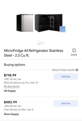 Microfridge 2.3Mf4r Compact Refrigerator, Black, 19-53/64In D, 2.3Cu Ft