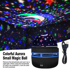 LED Starry Sky Projector Night Light USB 360° Rotating RGB Lamp Bedroom