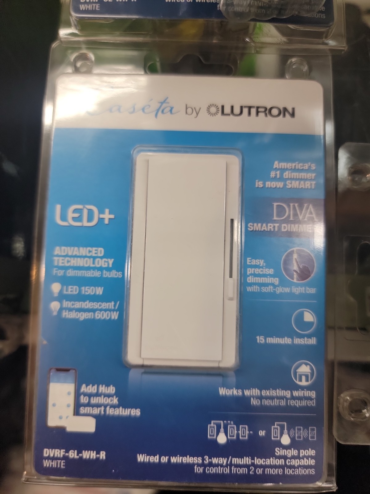 Lutron Diva Smart Dimmer - White gallery