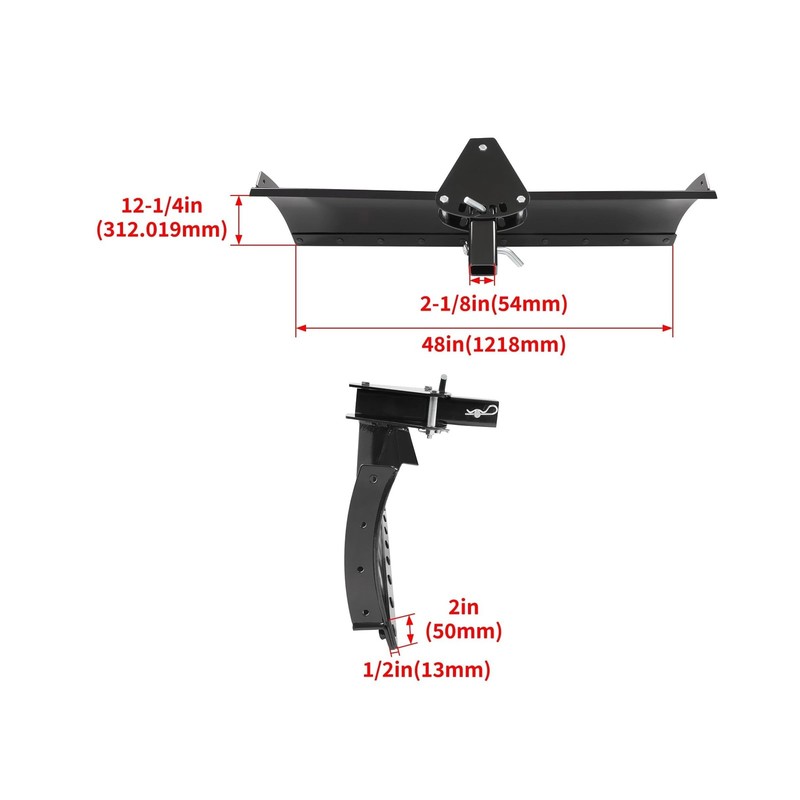 Scrape Blade Implement 3-Point 48" 2 Inch Receiver for ATV UTV Tractor Adjust... gallery