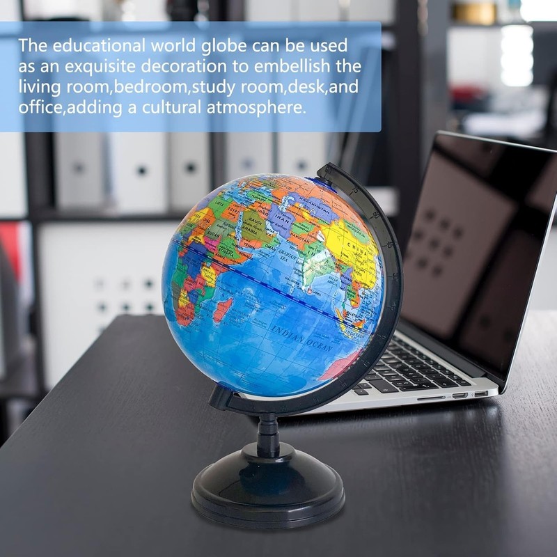 WORLD GLOBE EARTH Map Rotating Geography Ocean Classroom Learning Desktop 6 gallery