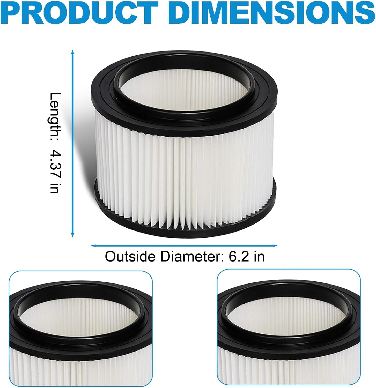 2 Pack 17810 Filter for Craftsman Shop Vac 3 to 4 Gallon General Purpose Vacuums gallery