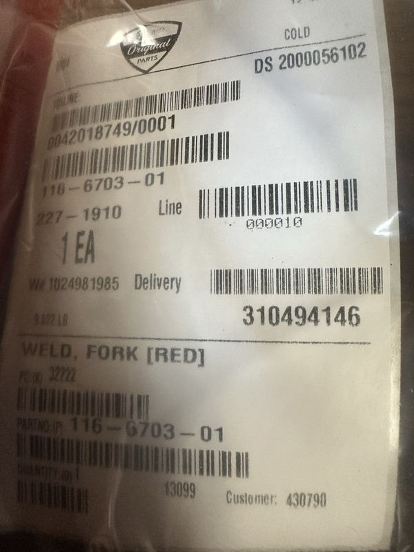 Exmark 116-6703-01 Caster Fork Weldment - Lazer Z ESX Series **OEM** Exmark gallery