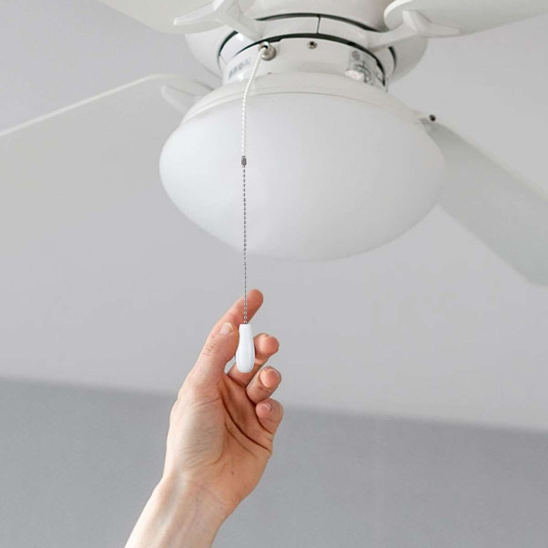 1/2/4Pcs Ceiling Fan & Light Pull Chain Extension w/ Connectors - Cuttable Chain gallery