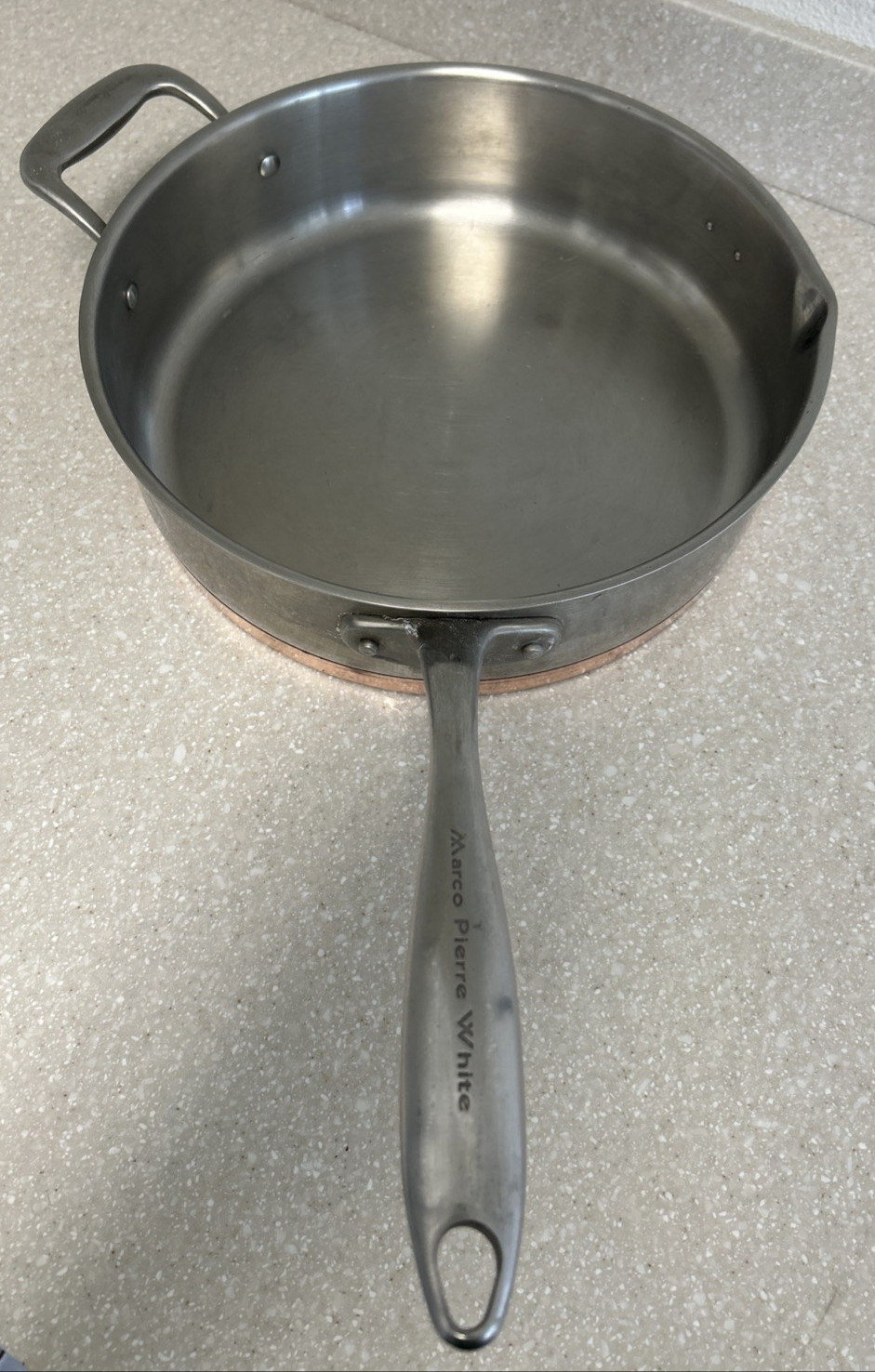 BEKA Marco Pierre White SS Copper Core/Bottom 11” Sauté Pan/Skillet Belgium gallery