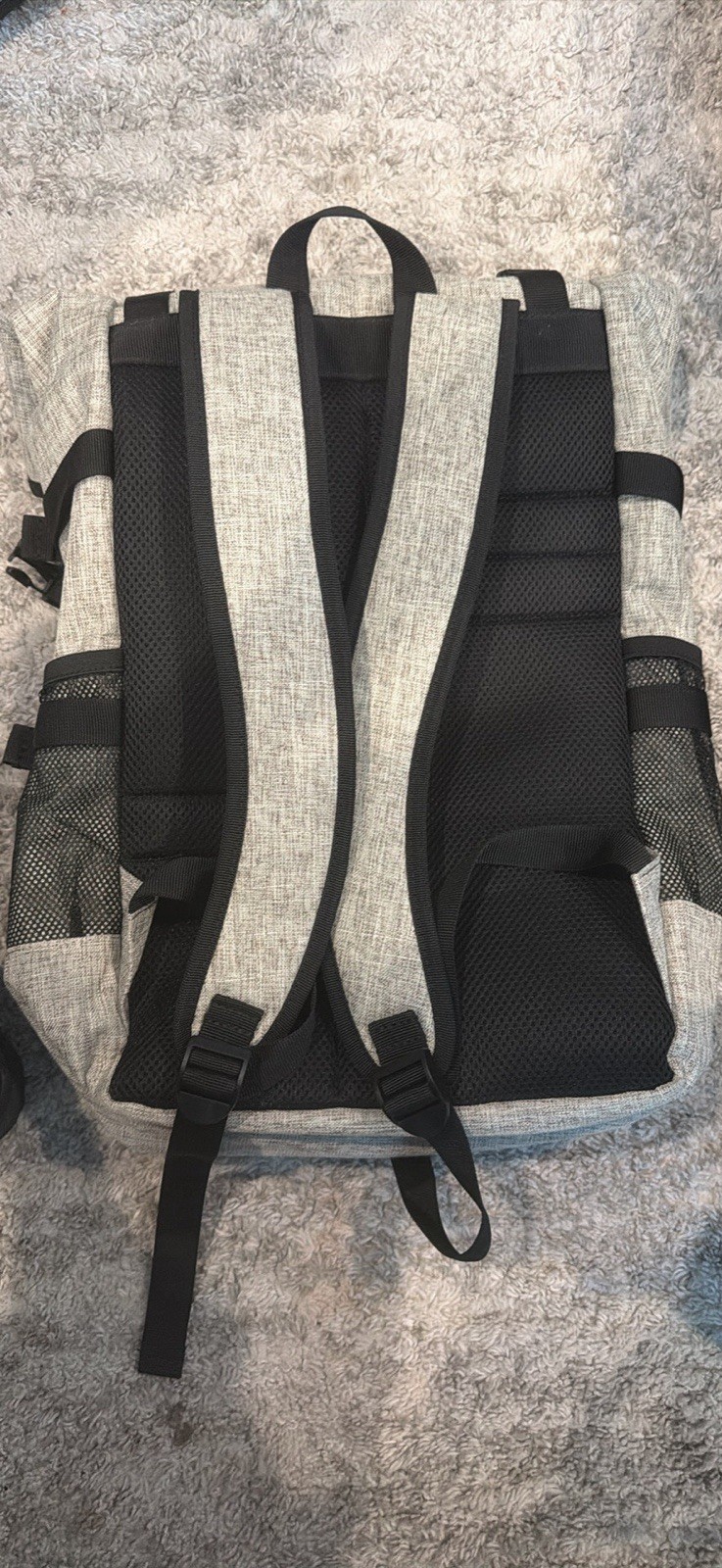 Gray Hiking Backpack Buckle Closure 3 External Pockets Padded Straps Adjustable 3
