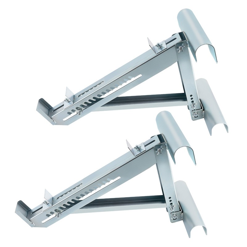2-Piece Ladder Work Bracket 440lbs Load Capacity 20in Platform Adjustable Steel gallery