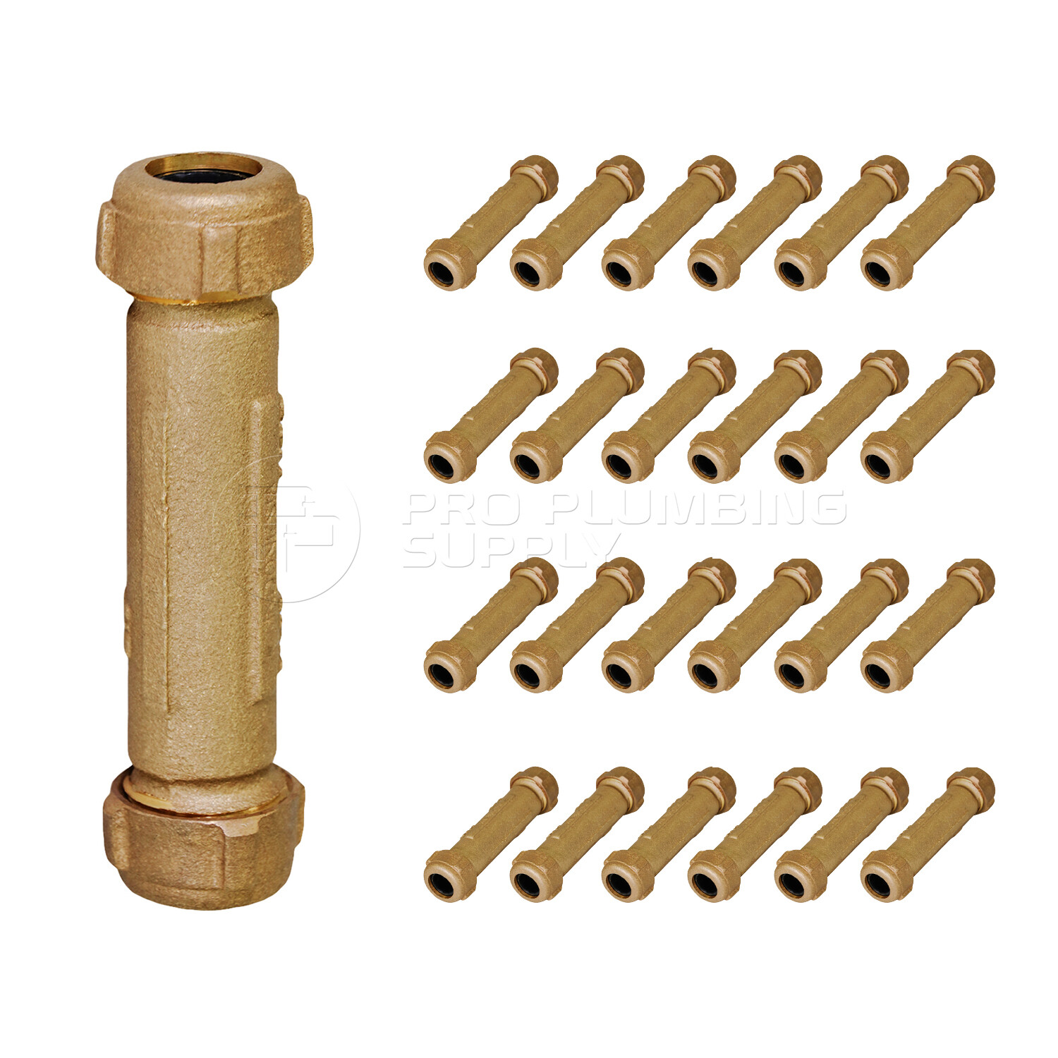 Midline Valve Compression Coupling Fitting, with Packing Nut, Brass, 5 in. Long gallery