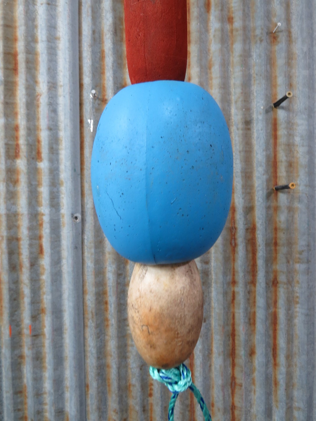 5 Old Fish Net Floats 24+ Inches Long Fishing Buoys Bouys Tiki Hut Bar -(SF646) gallery