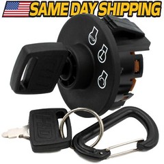 Ignition Key Switch fits Exmark 116-0229 Phaser, Quest w/2 KEYS & CARABINER